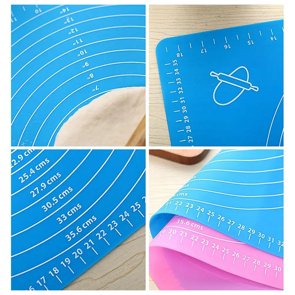 

Silicone Baking Mat Kneading Rolling Non Stick Pastry Measurement Oven Safe Easy Clean Storage Baking Pan Kitchen Tools