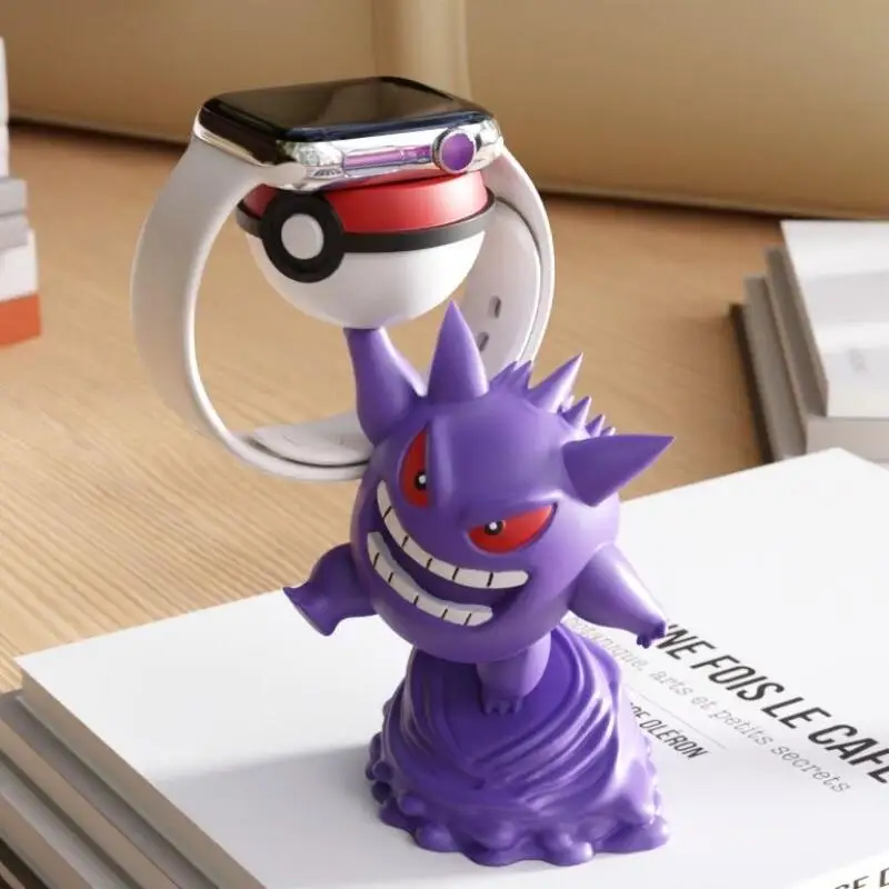 16Cm Pokemon Gengar Apple Iwatch Watch Stand Resin Material Charging Dock Bedhead Ornament Item Storage Model Boy's Gift Toy