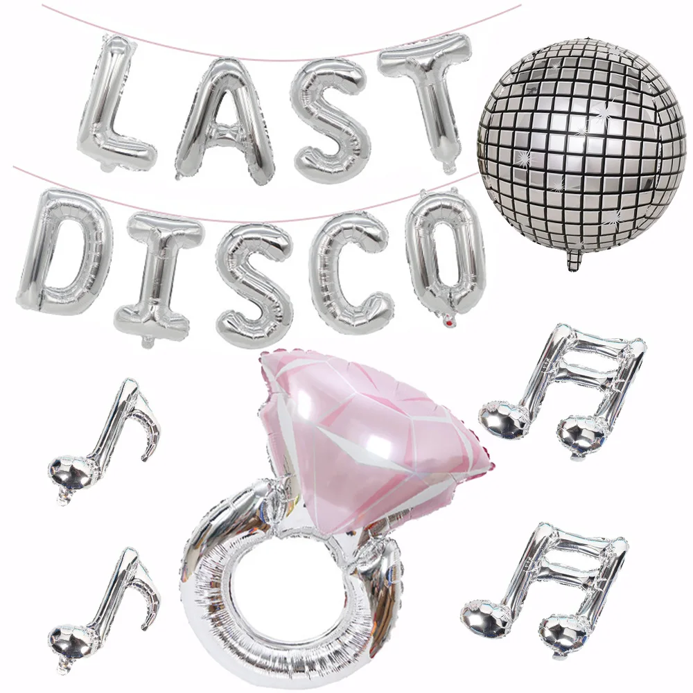 

19Pcs Last Disco Bachelorette Party Balloon Kit Sliver Pink Supplies Western Cowgirl Bridal Shower Rodeo Decorations