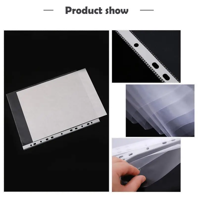 Page Protectors A4 Size Multipurpose File 11-Hole Loose Leaf Clear Document Sleeves Protector Binder Protector Sheets
