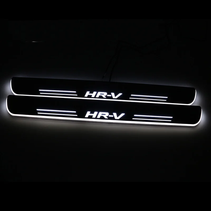 Luz LED de Pedal embellecedora para puerta de coche, placa de desgaste, Streamer dinámico, lámpara de bienvenida para Honda HR-V HRV 2016, 2017,