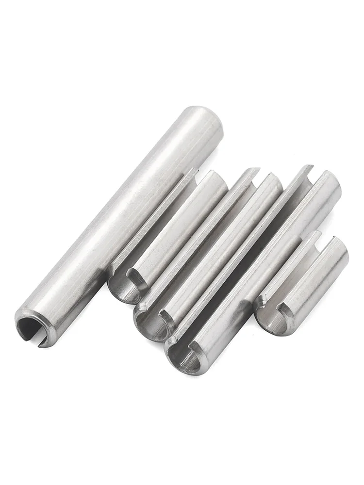 M1.5 M2 M2.5 M3 M4 -M12 304 Stainless Steel Spring Pins Cylindrical Elastic Open Dowel Pins Roll Pin Slotted Split Tension Pins