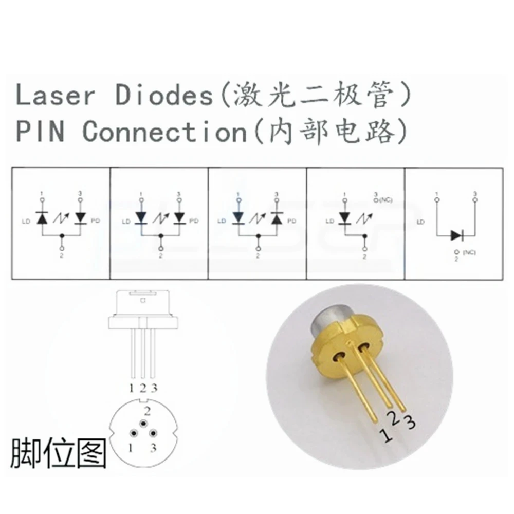 Imagem -06 - N-tipo Diodo Laser 65nm 670nm 10mw Dl4039011 To5 F9.0 mm Pcs