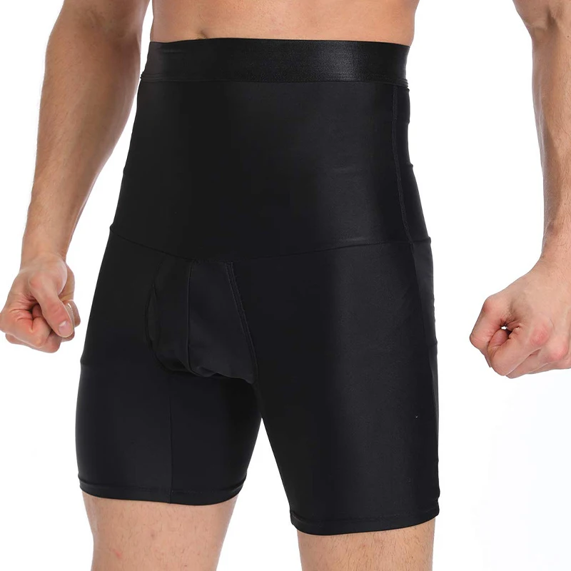 Pantaloni modellanti per il corpo da uomo Vita alta Doppia compressione Vita Trainer Corsetto Mutandine imbottite Biancheria intima traspirante per