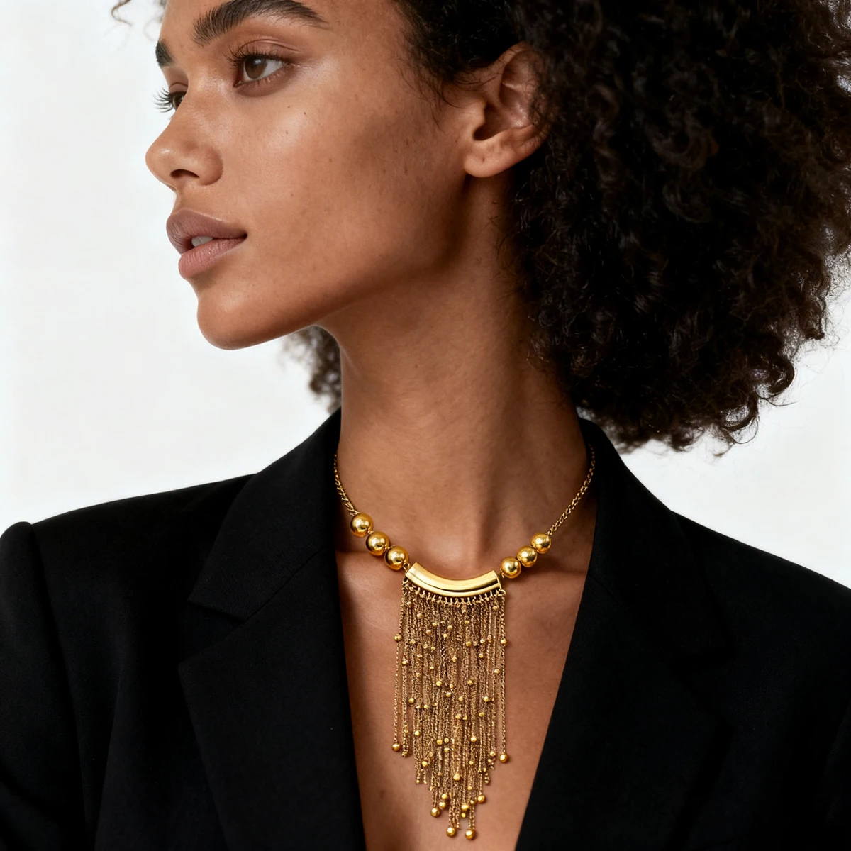 

ZAA New Retro Handmade Beaded Multi-layer Alloy Tassel Pendant Necklace For Women Bohemia High Luxury Exaggeration Jewelry Gift