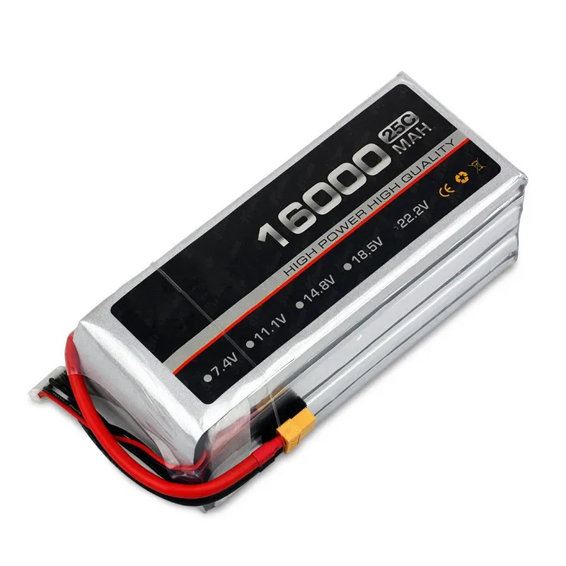 22.2V 6S1P 16000mah RC li polymer battery pack for ua agriculture aircraf