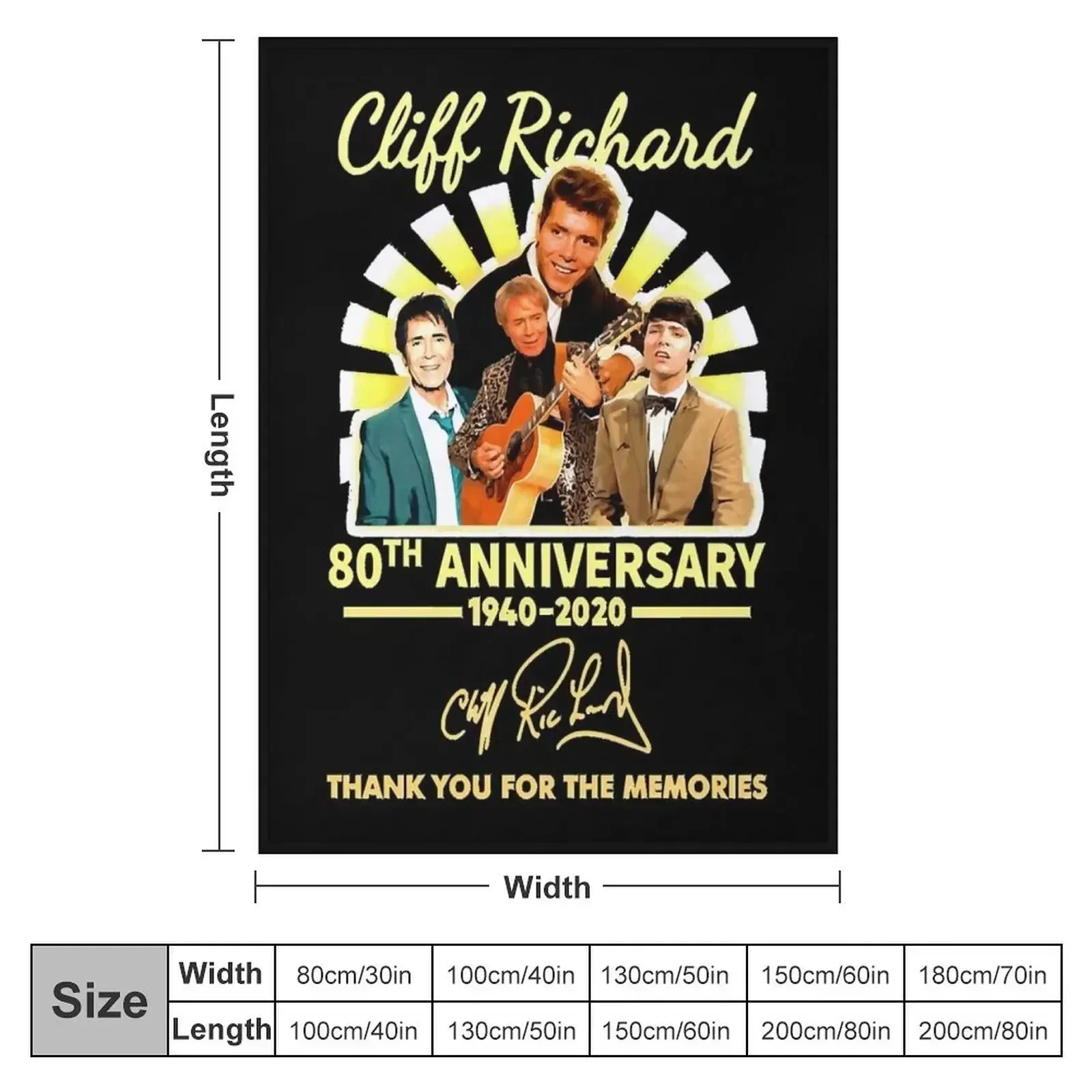 Gifts Idea Cliff Ríchárd Signature For The Memories Gifts Best Men Classic Essential Throw Blanket