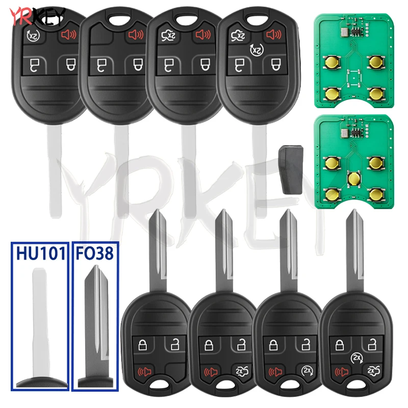YRKEY - ID63 80bits Car Remote Key For Ford Edge Explorer Ranger Expedition Mustang Escape Taurus Key Fob 315/433MHz CWTWB1U793
