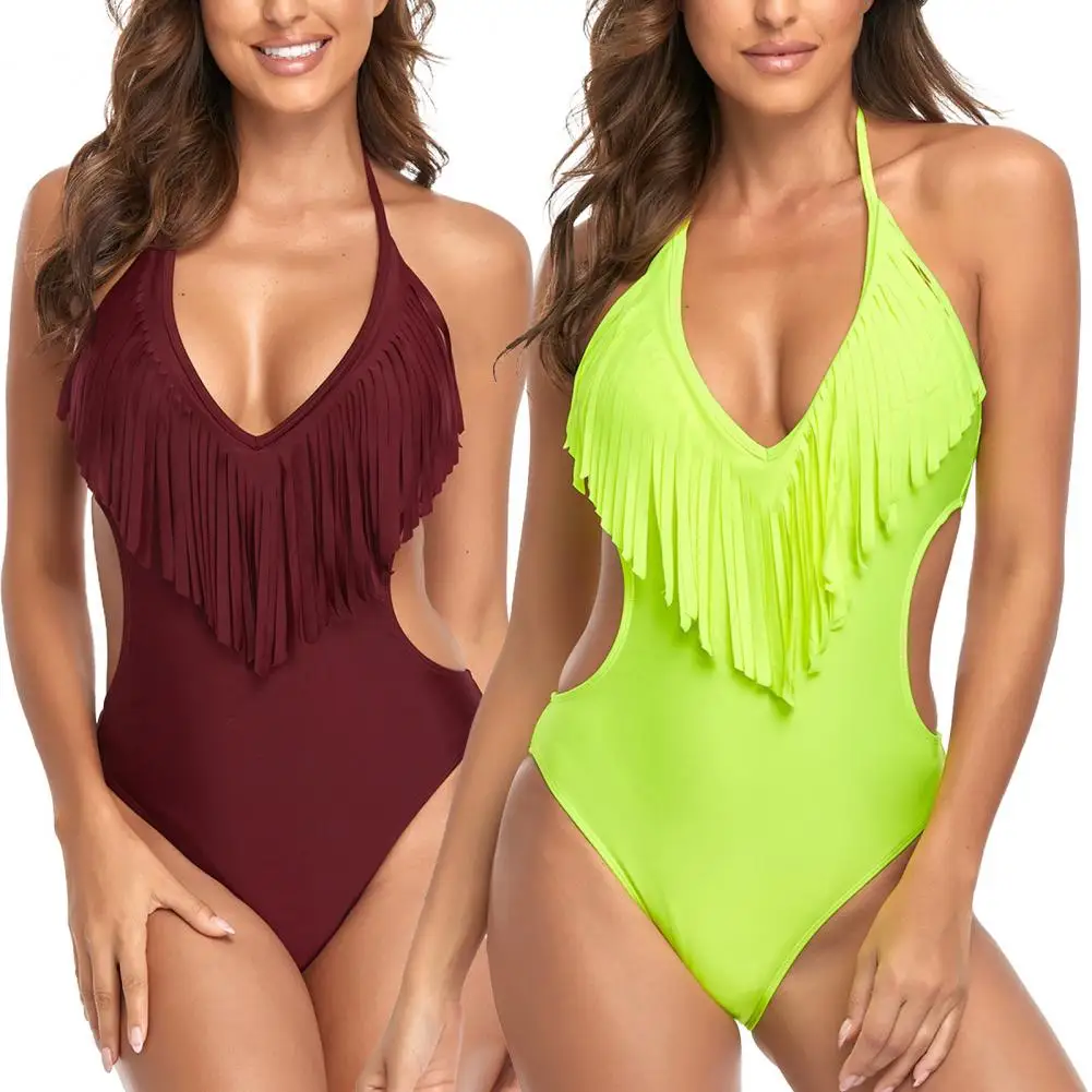 Swimsuit Hole Monokini One-piece Sweet  Great Close-fitting Summer Lady Swimsuit