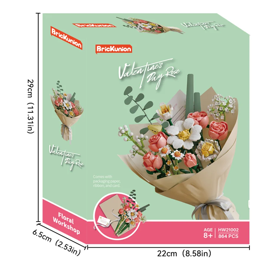 Fleurs de blocs de construction, fleurs de blocs de construction réalistes. La série Life Flower de fleurs de blocs de construction. Cadeaux de Noël, fes