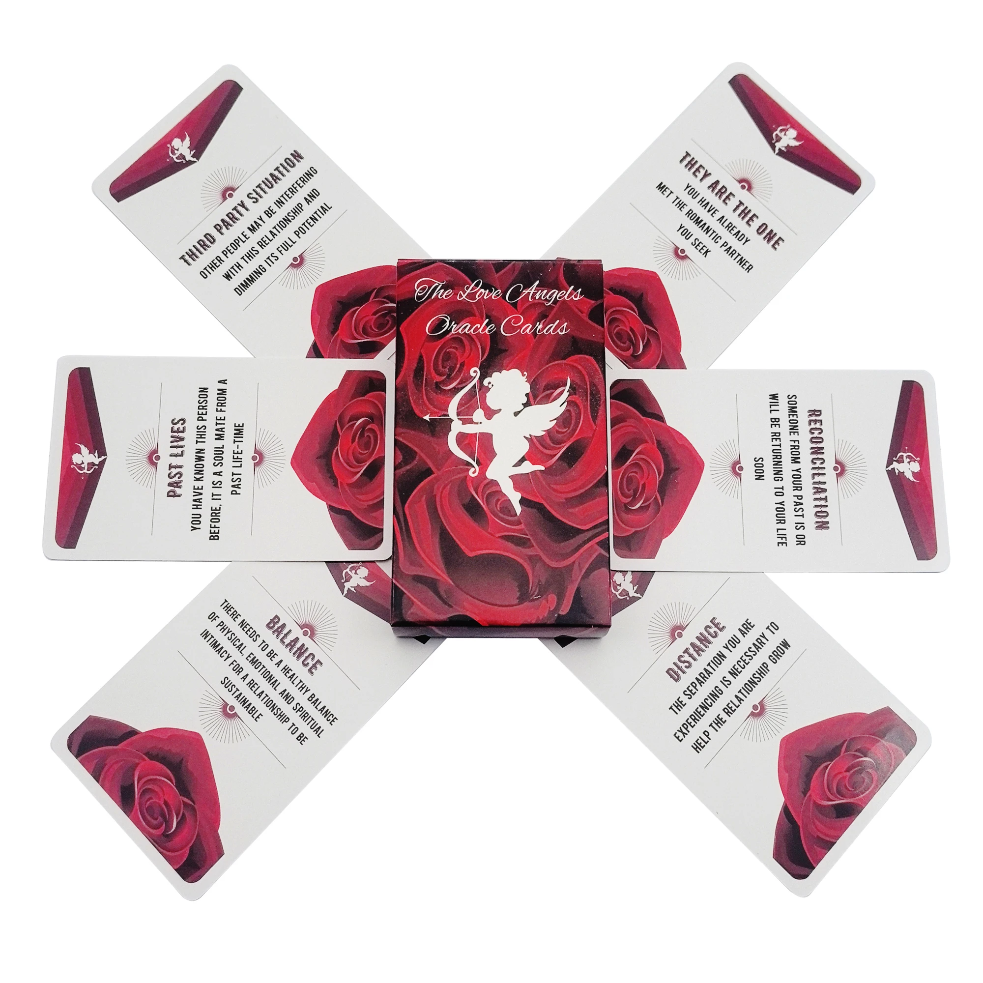 

10.3*6.2cm The Love Angels Oracle Cards Messages Fortune Telling Tarot Cards Fate Divination Tarot Deck Family Party Board Game