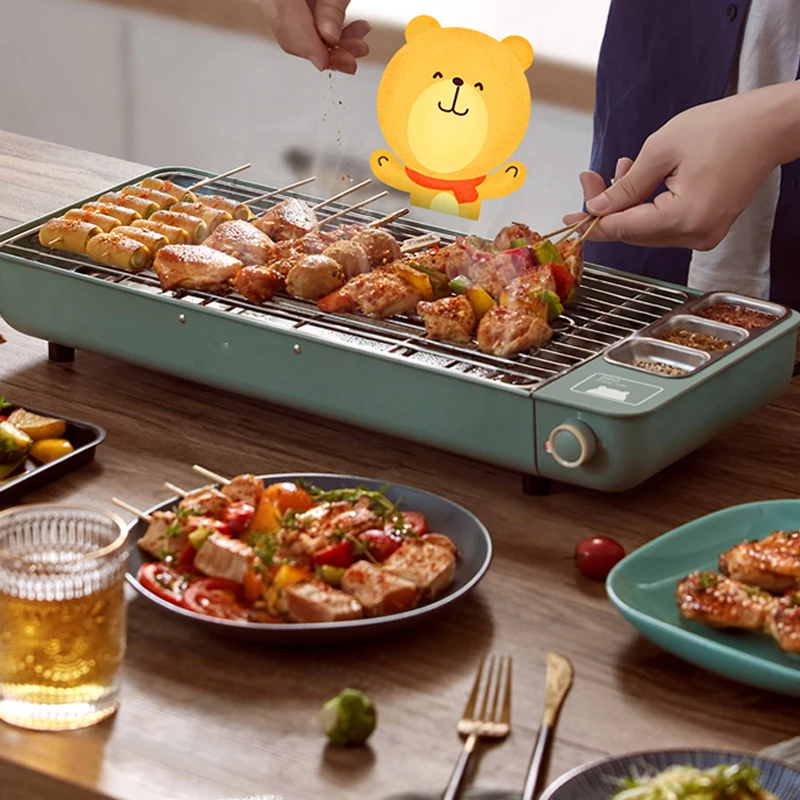 เตาอบไฟฟ้าในครัวเรือน Self-Service เตาอบบาร์บีคิวบาร์บีคิวแกะ Kebabs เกาหลีขนาดเล็ก Multi- Function ในร่มขนาดใหญ่