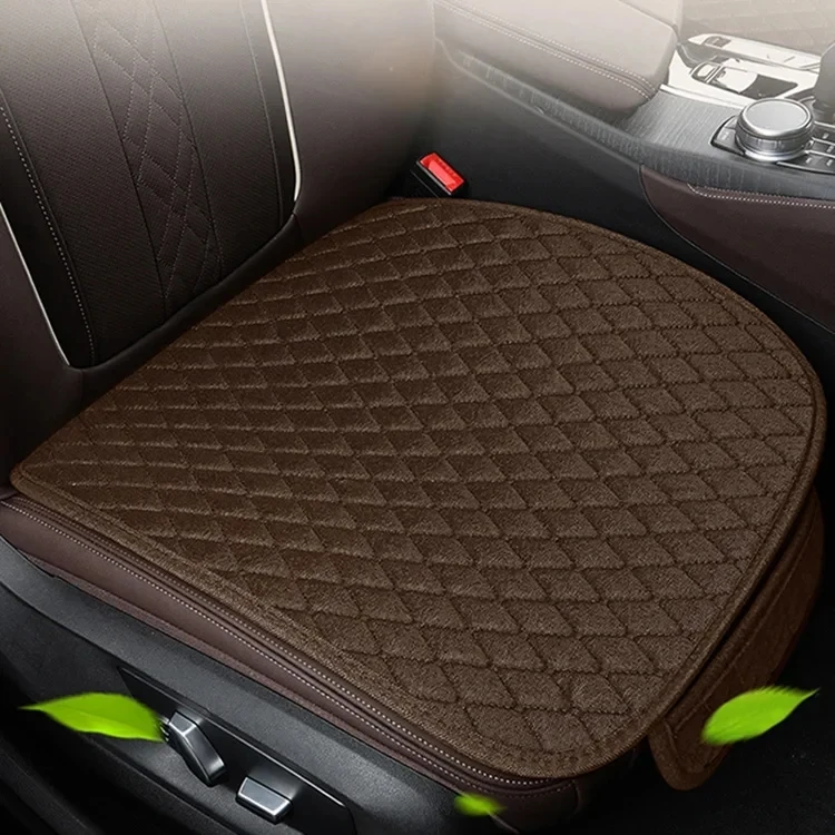 

Car Seat Cushions Comfort Linen Flax Non-slip Breathable Front Driver Seat Cushion Compatible For Audi Benz BMW VW Car Interior
