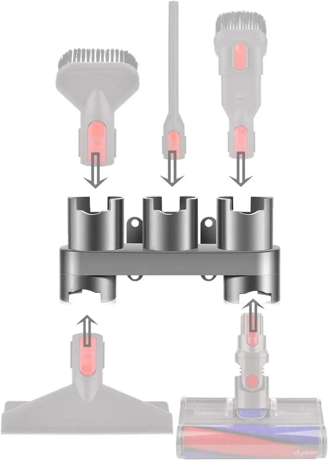 Accessory Holder Compatible with Dyson V7 V8 V10 V11 V15 Gen5 Vacuum Cleaner Attachment Holder Docking Station Wall Mount