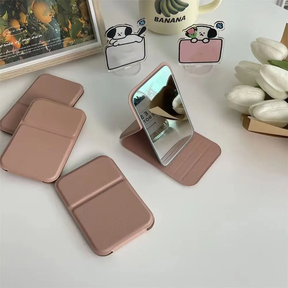 High Definition Desktop Stand Mirror Hand-held Delicate Vanity Mirror Light Weight Easy To Carry Compact Cosmetic Mirror