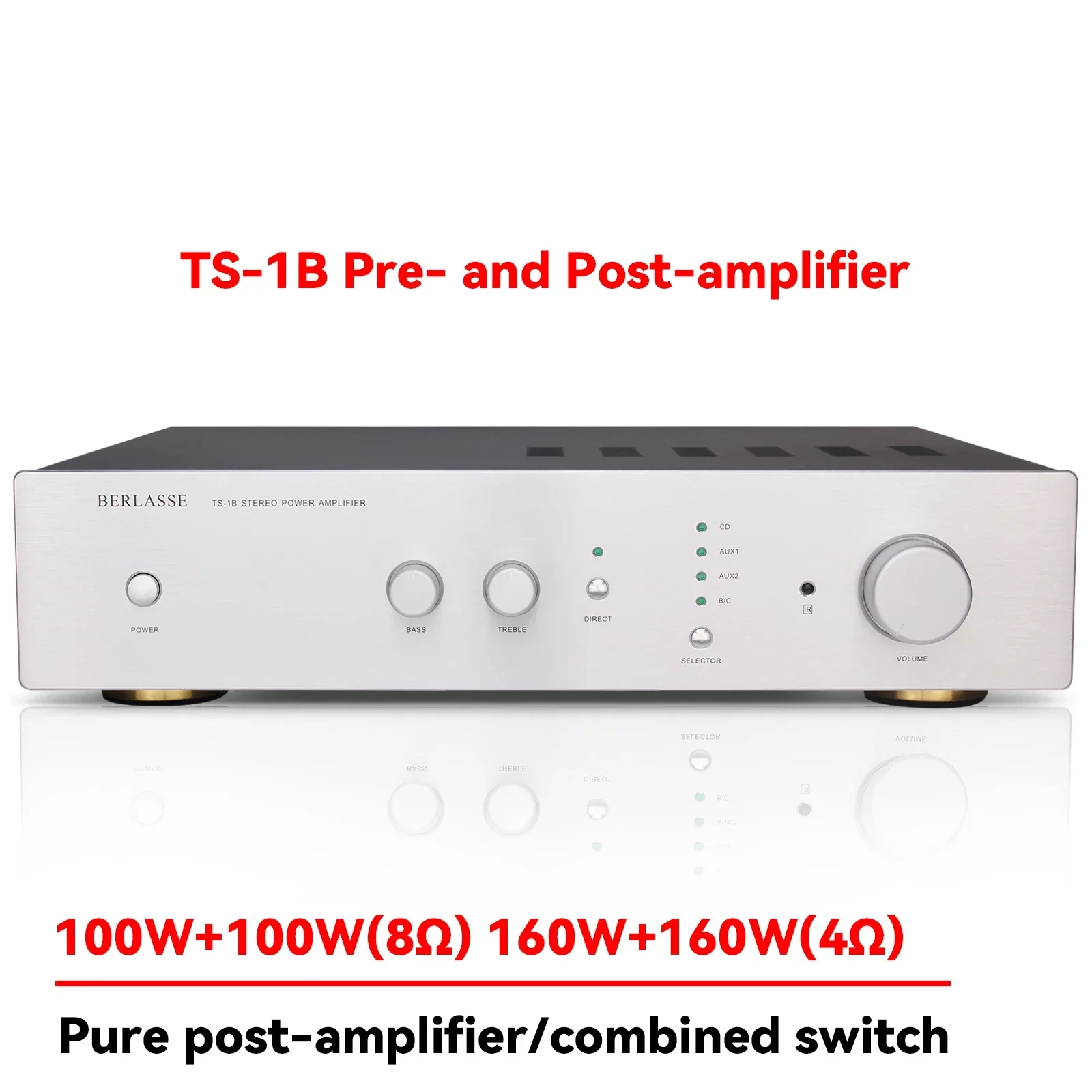 

BERLASSE TS-1B 100 Вт X 2-канальный стереоусилитель Hi-Fi спереди и сзади с двойным кольцом Niu Домашняя аудиосистема Hi-Fi с дистанционным управлением