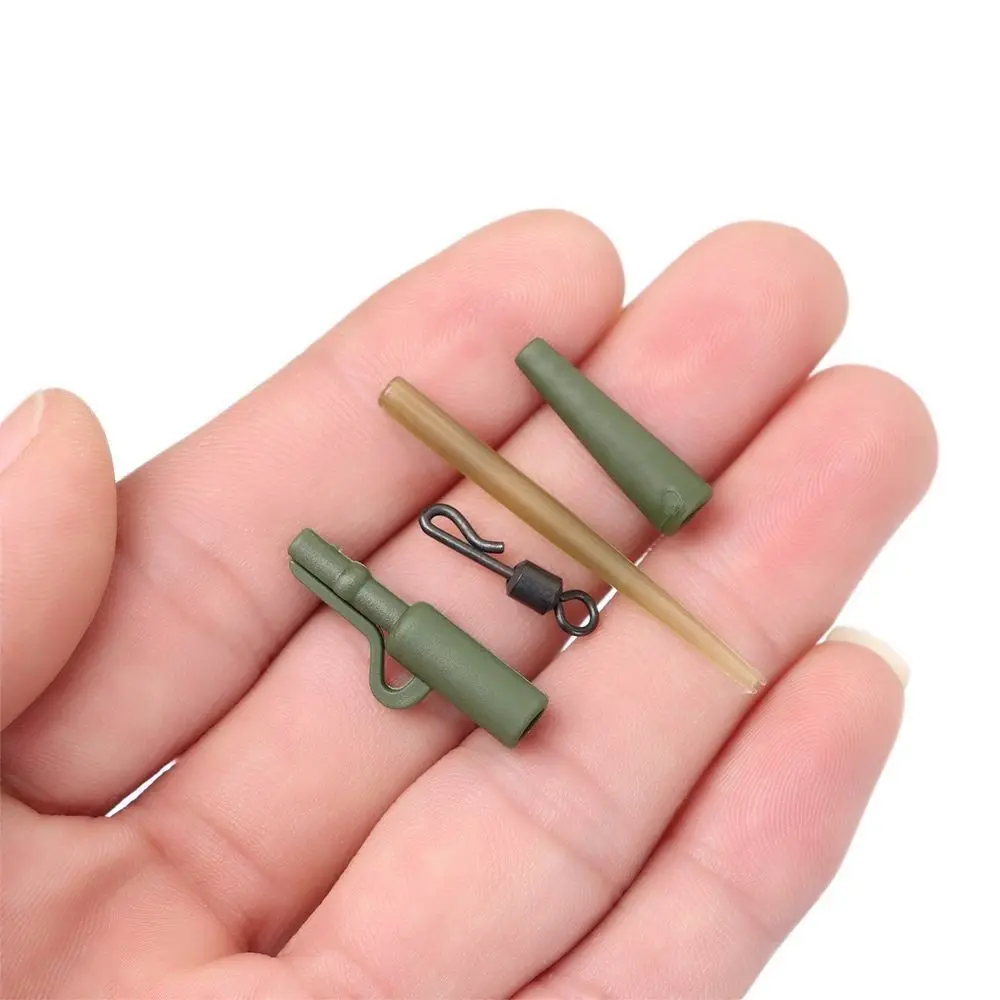 40Pcs Carp Fishing Accessories Lead Clip Quick Change Swivel Tail Rubber Anti Tangle Sleeves for Carp Rigs Fishing Tools Tackle