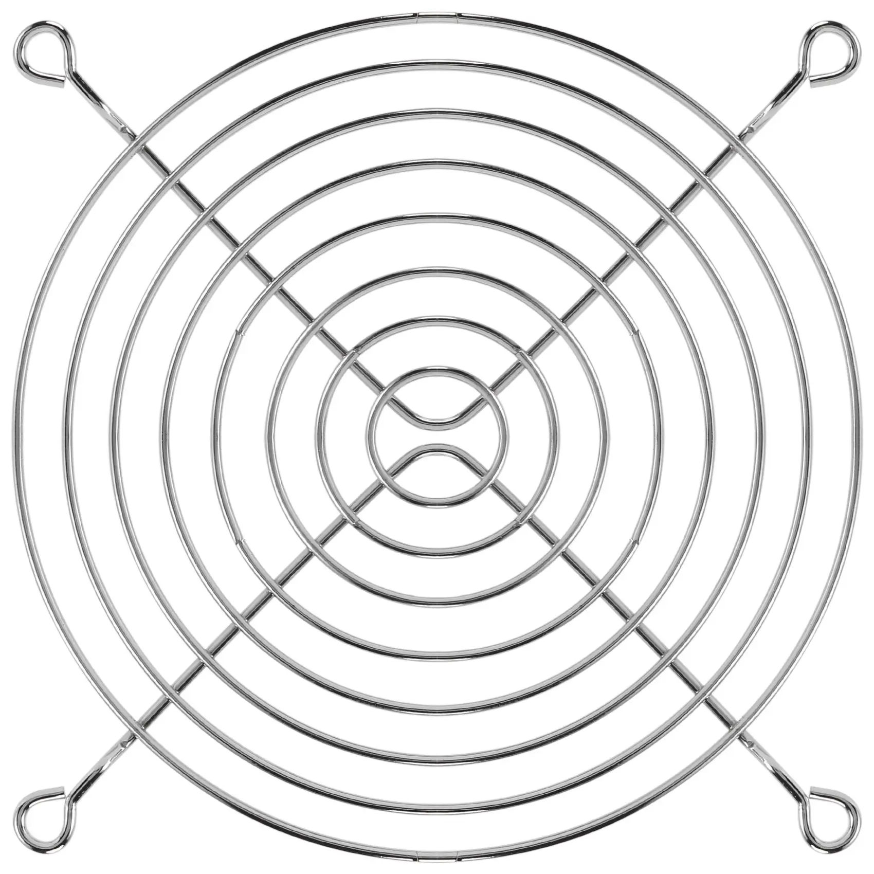 SMIEA PC DC Fan Grill Protector Metal Finger Guard 120mm 12cm Tono argento