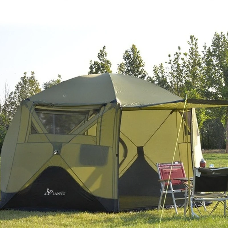 Large-space Automatic Hexagonal Tent Sun Protection Rainproofing One-touch Tent Nature Hike Beach Tents Camping Supplies