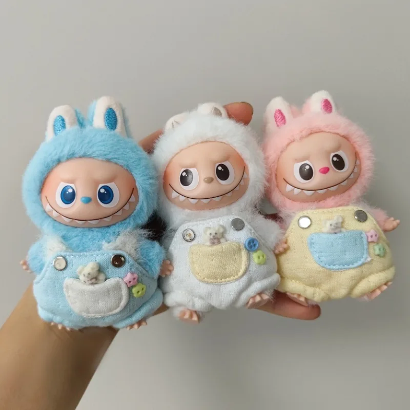 

10cm Mini Labubu 4.0 Doll Clothes 4th-Gen Cute Bib Pants Accessories for Mini Labubu