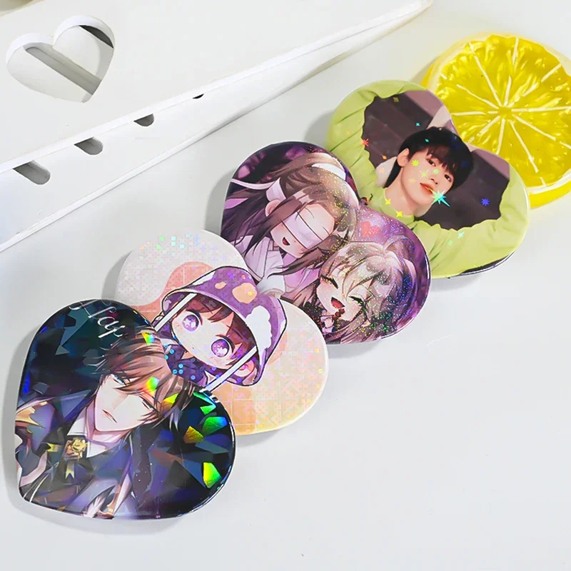 Custom Badge Pins Button Pins Heart Shaped Star Shape Cat Ear Shape Tinplate Lapel Button Personal Pet Anime Photos Gift Custom - view 5