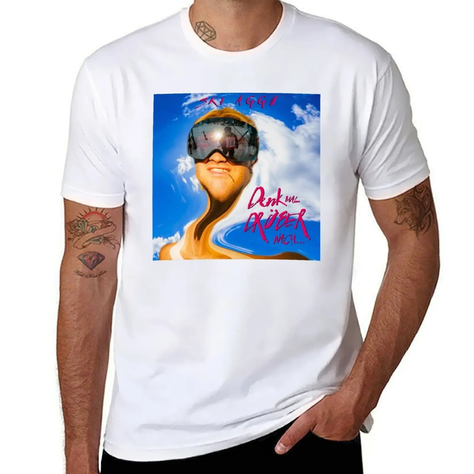 

ski aggu denk mal drüber nach T-Shirt cotton t shirts high quality funny t shirts dark humor T-Shirt