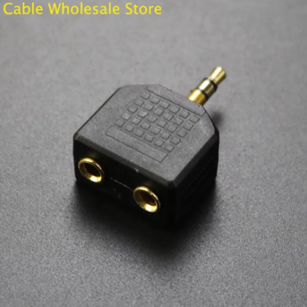 1/4 "mono/audio estéreo 3.5mm macho para dois fêmea jack plug adaptador duplo jack fone de ouvido microfone y divisor conversor adaptador