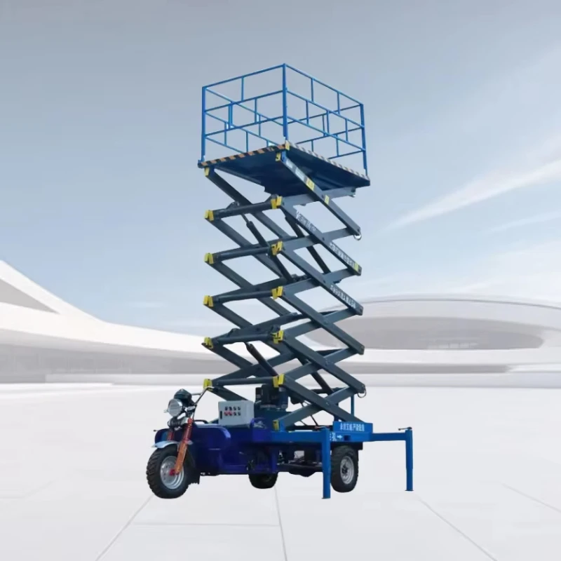 Electric Tricycle Mounted Hydraulic Scissor Lift Work Platform Lifting Table for Maintenance Plataforma Elevadora