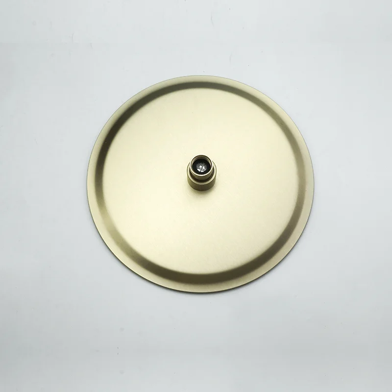 Bathroom Overhead Ceiling Mounted Shower Arm and Head Ultra Thin Gold Black Rainfall Sprinkler Spar 8/10/12\'\' Round Shower Head