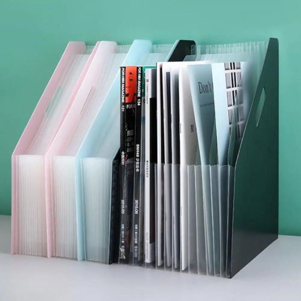 A4 Multilayer Folder Vertical Desk Bookends Organ Pack Student Bag Test Paper Holder Data File Expanding Folders