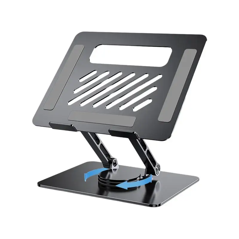 Adjustable Laptop Stand Metal 360 Rotating Notebook Stand Cooling Pad Foldable Laptop Holder For 11 To 17.3 Inches Tablets