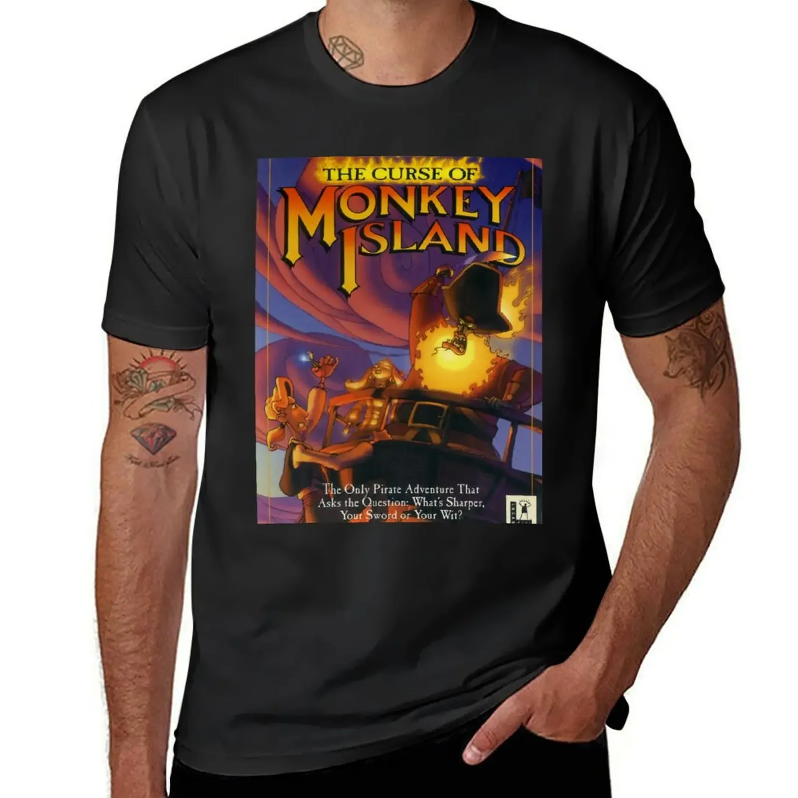 

THE CURSE OF MONKEY ISLAND T-Shirt croswit shirt man anime clothes luxury clothes men