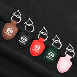 Fashion Car Keychain Rings Vintage Leather Zinc Alloy Key Chain For Nissan Qashqai Juke Sentra Patrol Almera Auto Accessories