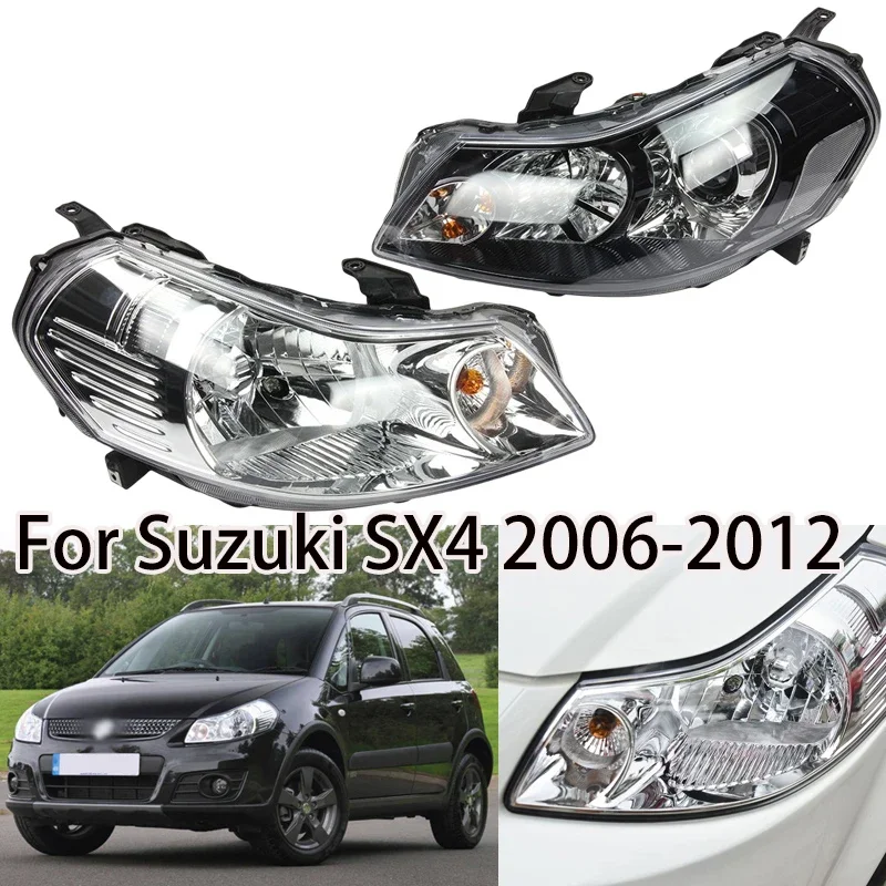 

Car front bumper headlight for Suzuki SX4 2006-2012 auto white type black type front driving Head Light