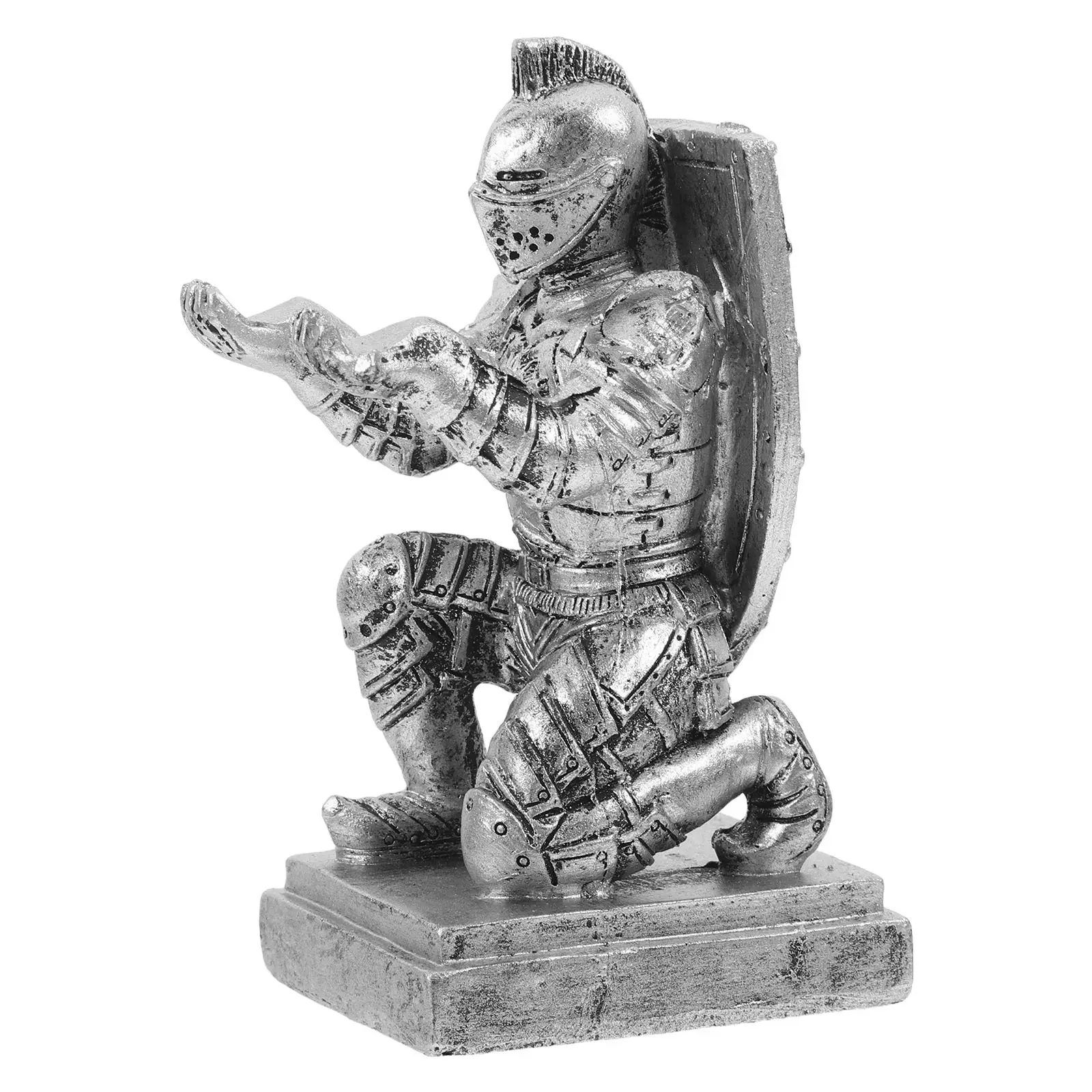 

Подставка для ручек Knight: компактный многофункциональный настольный органайзер из смолы для офиса и дома, декоративная винтажная подставка для ручек