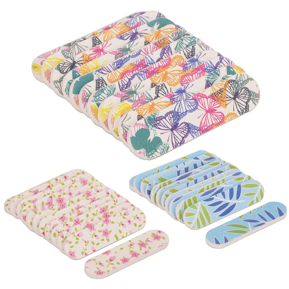 10Pcs Disposable Double Sided Nail Files Emery Boards Travel Size Portable Pedicure Manicure Nail Care