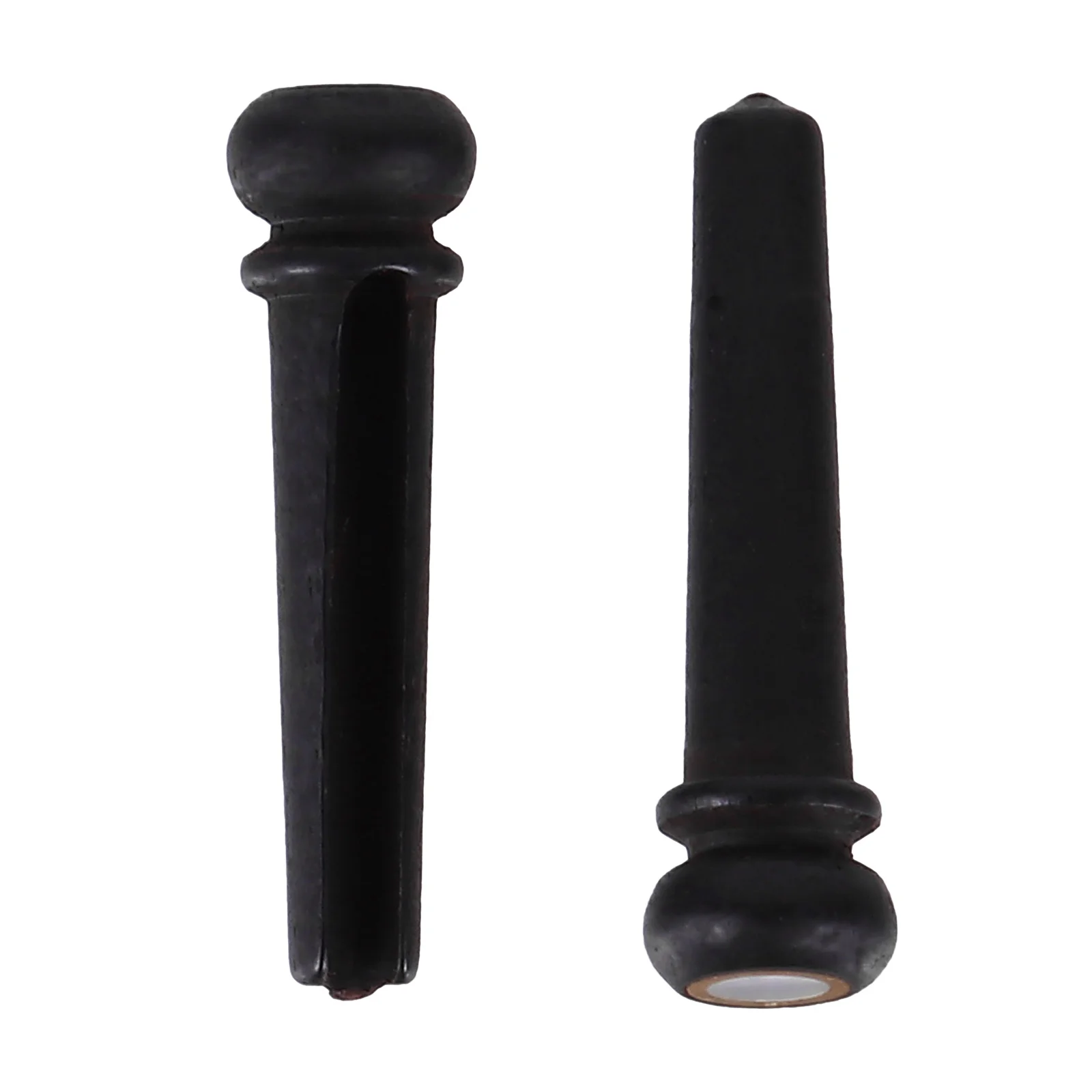 

2pcs Ebony Guitar Bridge Pin Shell Inlay Acoustic Folk Guitars Wooden Peg Replacement Parts String Studs Vibration Transfer