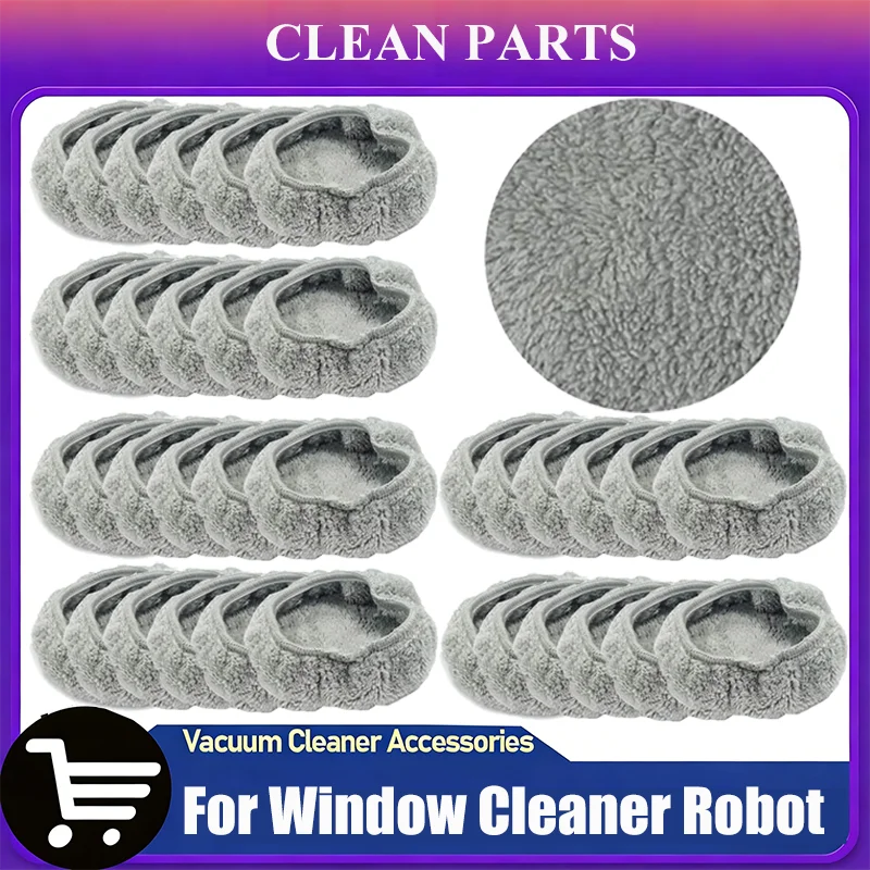 Accessoires, chiffon de nettoyage en microfibre pour robot nettoyeur de vitres 188168, serviette universelle ronde pour aspirateur robot, chiffon anti-poussière
