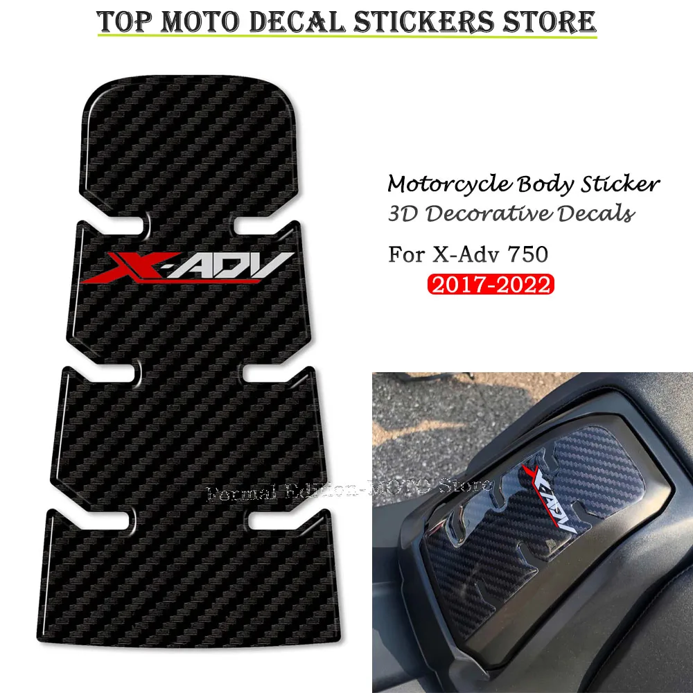 For Honda X-Adv 750 XADV 750 2017-2022 3D Gel Sticker Fuel Tank Door Protection Sticker Kit Motorcycle Body Decoration Sticker