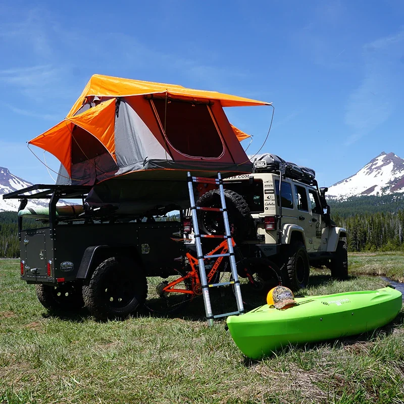 Camping hard shell roof truck style car top truck rooftop tent 4x4