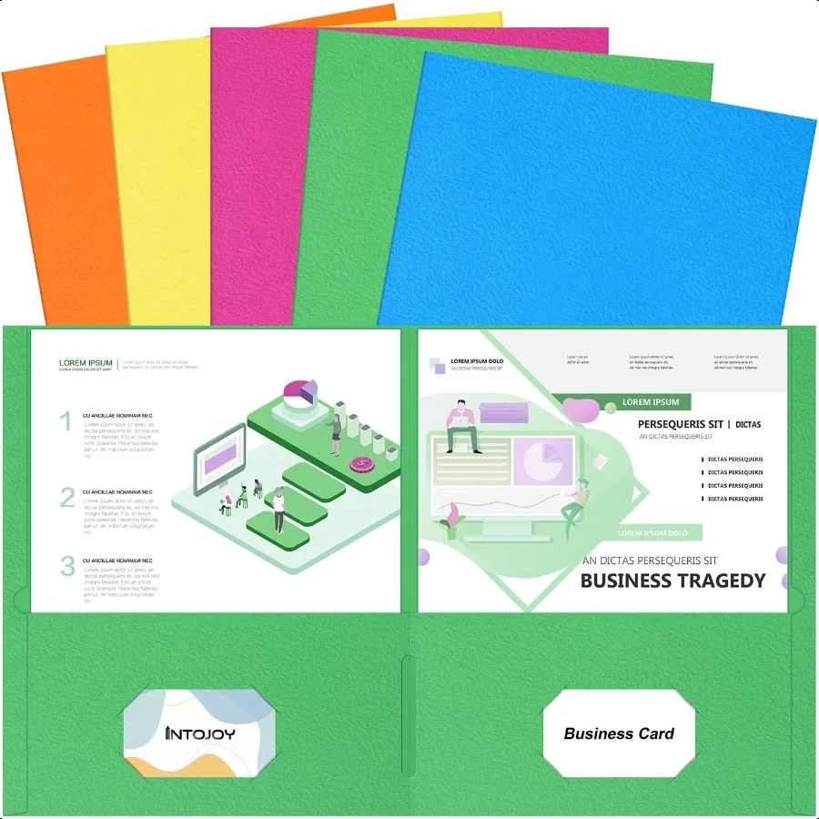 

Folders with Pockets 100 Pack 2 Pocket Folders Fit Letter Size Paper File Folders for School Office Busin Home Filing Resume Po