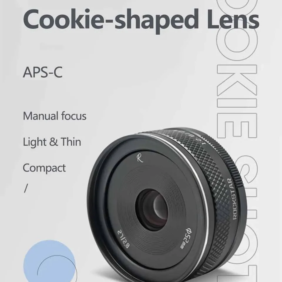 Astrhori 27mm F2.8 II APS-C Hang Up Fix Focus Cookie Lens Manual Focus Wide Angle Camera Lens for Fuji FX Canon M