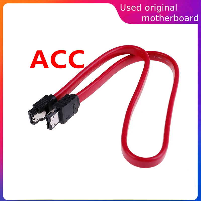 

ACC 50pcs SATA Cable Adaptor P43 A55 A75 P45 770 780 P55 motherboard Shielded Cable 0.4M