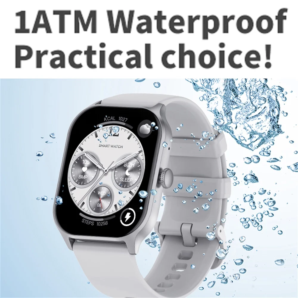 

Умные часы с функцией напоминаний, спортивные фитнес-часы, Bluetooth-вызовы, измерение пульса, водонепроницаемые, 700 мАч