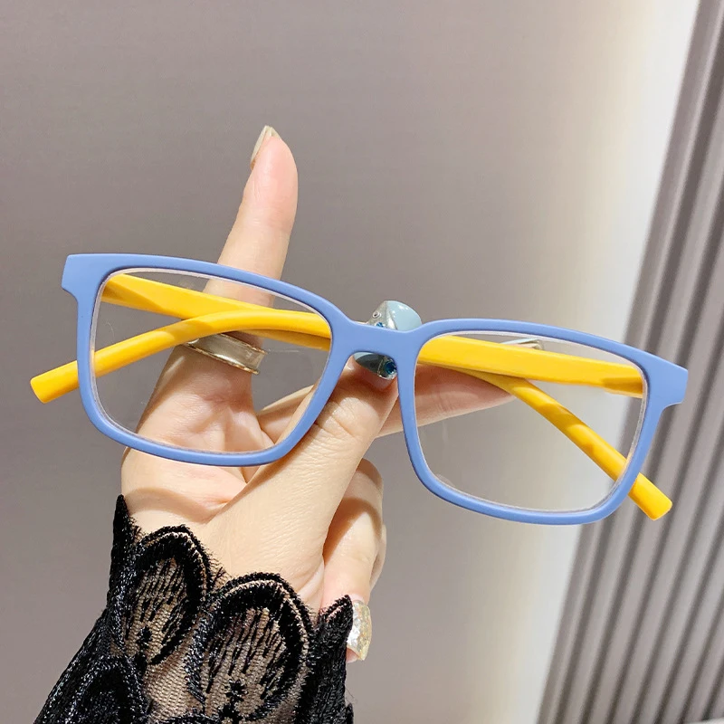 Quadratische Computerbrille PC-Gestell Damen Herren Anti-Blaulicht Rechteckige Brille Blaulichtfilter Optische Brille