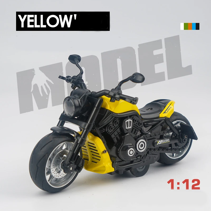

1: 12 Classic Motorcycle Model Car Toys High Simulation Mixed Metal Movable Motorcycle Racing Lights Holiday Gifts Toys for Boys