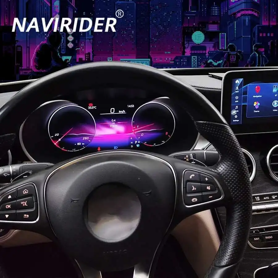Cluster di strumenti digitali per Mercedes Benz GLC/Classe C W205 W253 2015-2019 LCD Cruscotto Pannello Tachimetro Contagiri