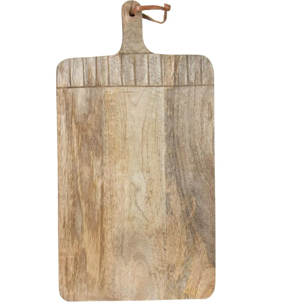 

Foreside Home & Garden Tall Cutting Board Rectangle Hand Carved Wood Serving