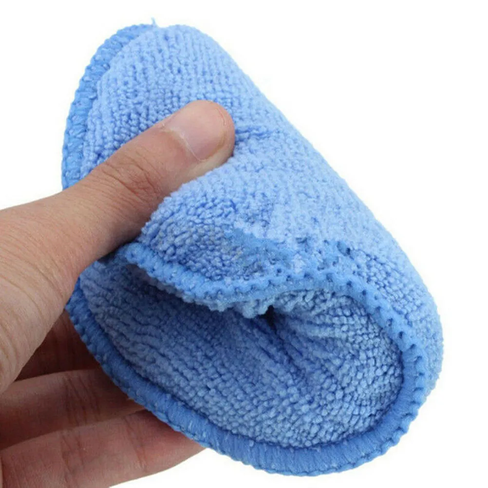 6Pcs Blue Waxing Polish Sponge Set for Vehicle Cleaning Detailing Valeting One Sponge Lasts Up to 8 Uses Dual-Sided Car Wax