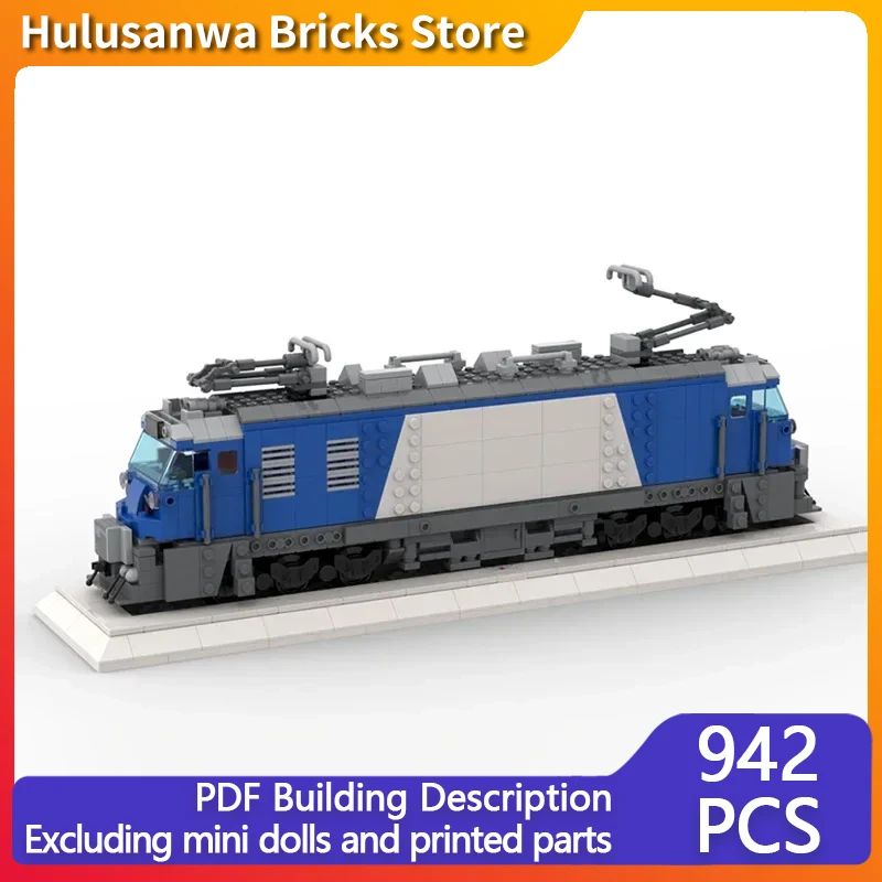 City Car Model MOC Building Bricks HX Railway Track Train Locomotive Modular Technology Gift Holiday Assemble Children Toys Suit